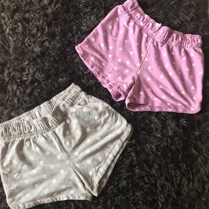 EUC BUNDLE Grey And Purple Girls Pajama Shorts!!